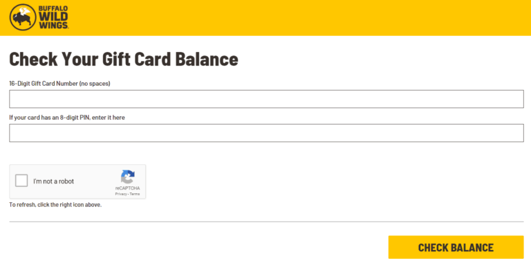 Ways to Check Buffalo Wild Wings Gift Card Online and Store