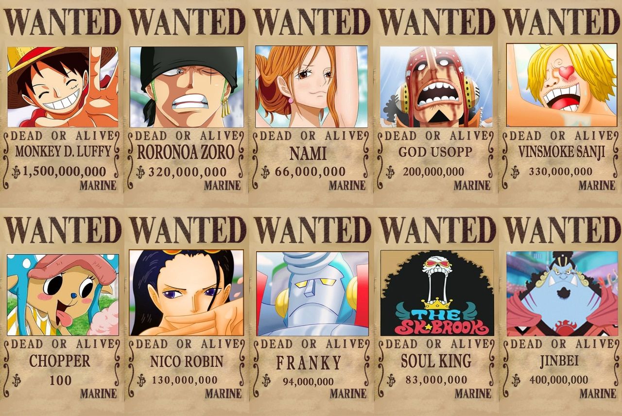 Wanted poster of Monkey D. Luffy