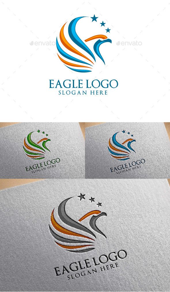 Eagle Logo Template PSD, Vector EPS, AI Best Logo Design, Branding