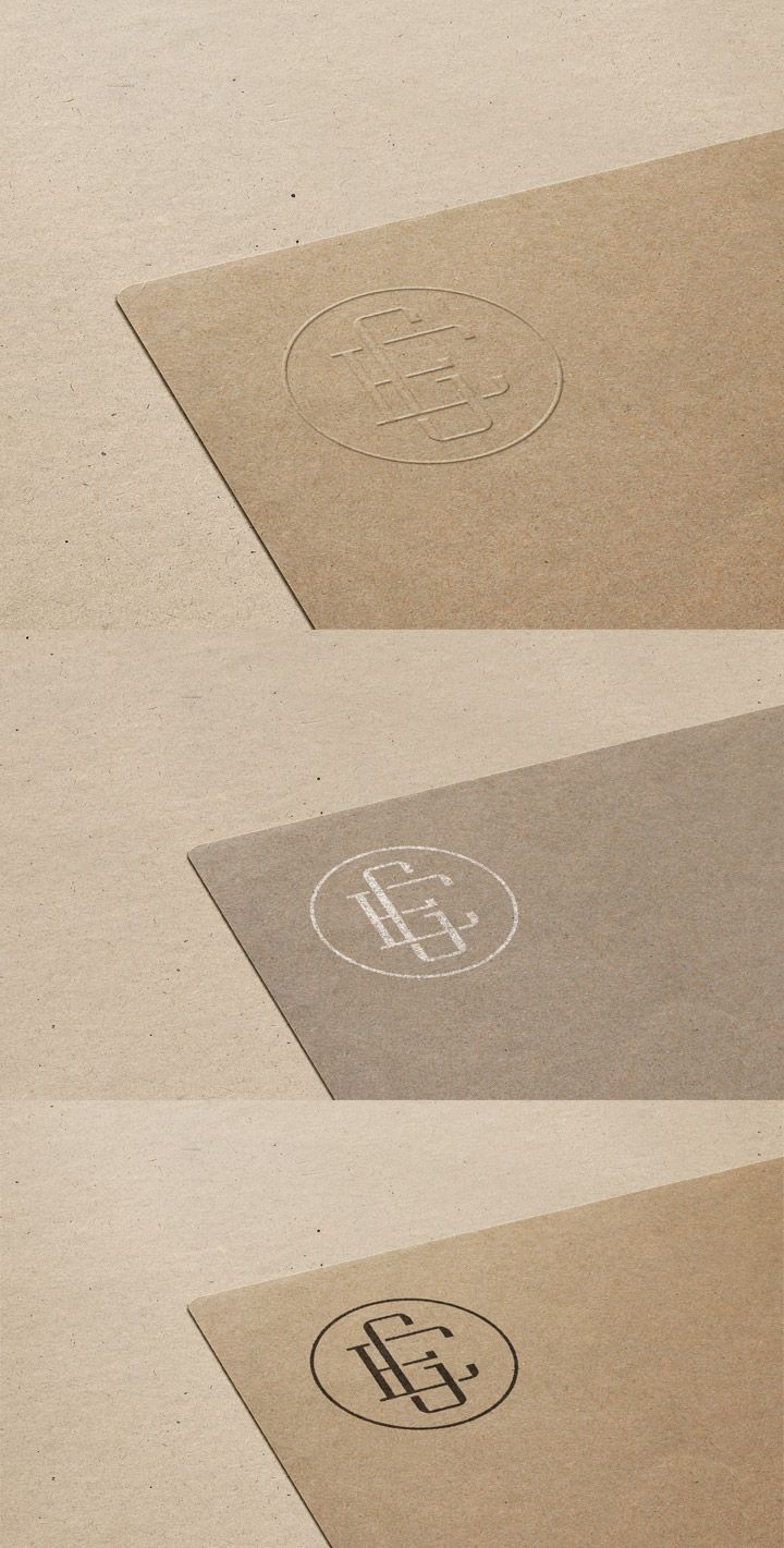 A close up logo mock up on cardboard paper. You can edit the background