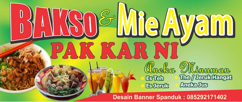 Desain banner Bakso Mie Ayam Pak Kar Ni – SerbaBisnis | Desain banner