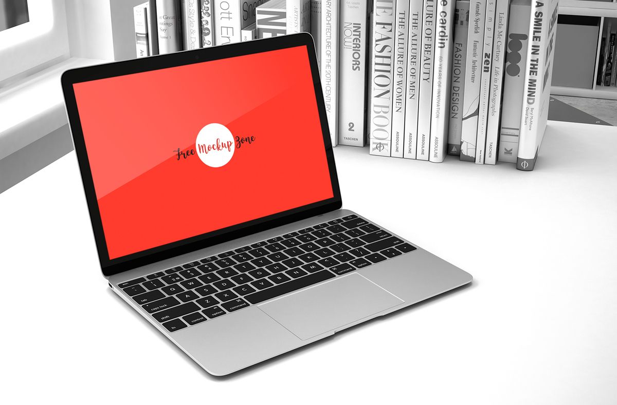 Free-Laptop-Mockup-in-Office-Environment | Mockup design, Macbook