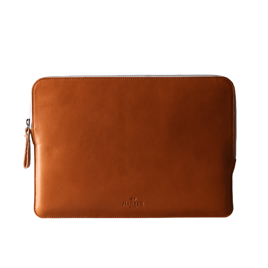 Slim Leather Folio Laptop Case No. 7-Sleeve-Harber London Leather