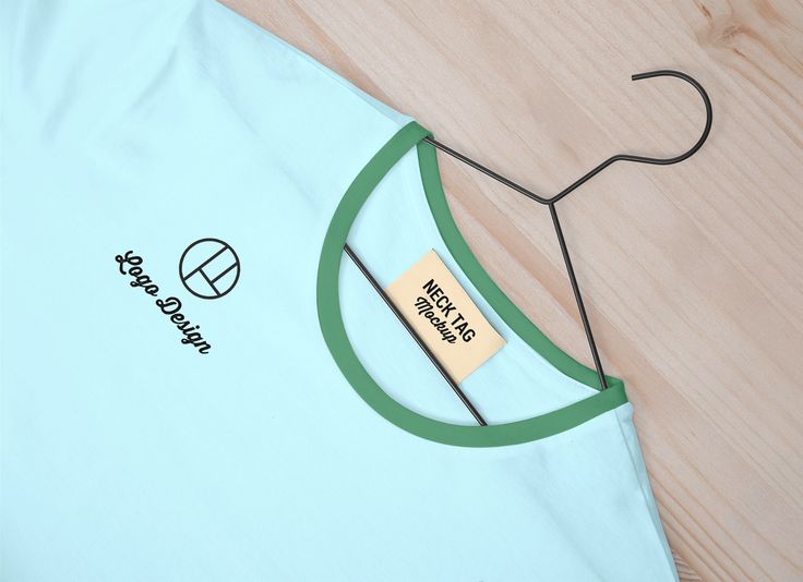 Free Neck Tag Label & T-Shirt Mockup PSD | Shirt mockup, Tshirt mockup